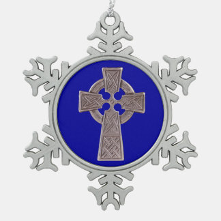 Keltisches Kreuz-Zinn-Schneeflocke-Verzierung Schneeflocken Zinn-Ornament
