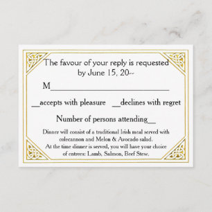 Keltisches Liebe-Knoten-Hochzeit UAWG, Antwort, RSVP Karte