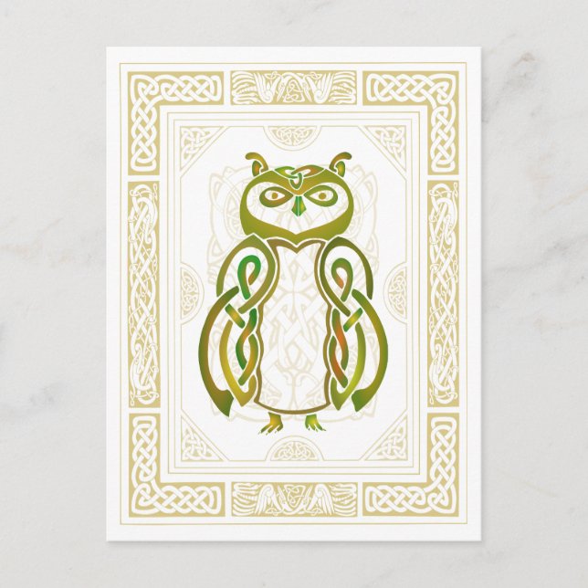 keltisches Owl Postkarte (Vorderseite)