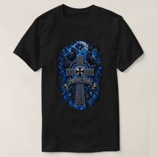 Keltisches Raben-Schutz-Kreuz T-Shirt