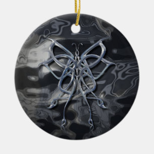 Keltisches Schmetterlings-Metall Keramik Ornament
