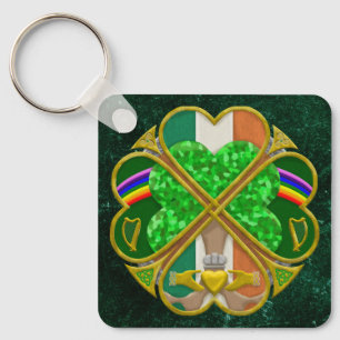 Keltisches Shamrock-Erbe-Symbol Irisch Inspiriert Schlüsselanhänger