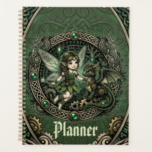 Keltisches Smaragd-Feene & Drachen – Verzauberte F Planer