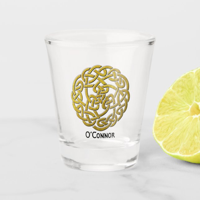Keltisches Symbol Ihr Text Schnapsglas (Vorderseite)