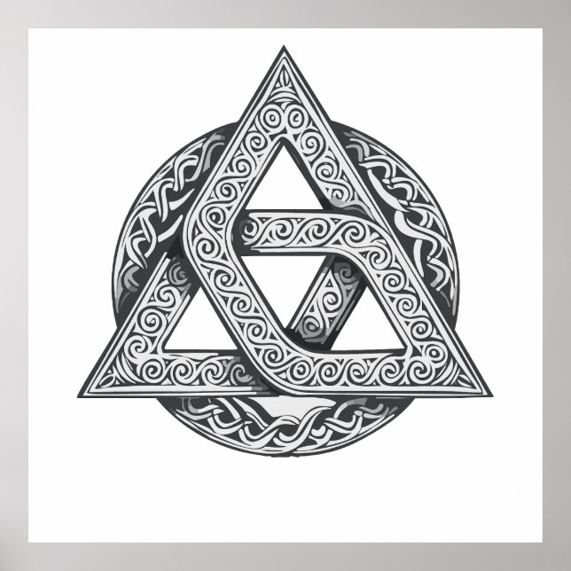 Keltisches Symbol, Trinity-Knoten Poster (Vorne)