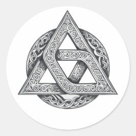 Keltisches Symbol, Trinity-Knoten Runder Aufkleber