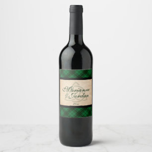 Keltisches Tartan Weinetikett