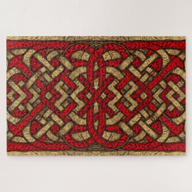 Keltisches walisisches Knotwork-Jigsaw-Puzzle (Horizontal)