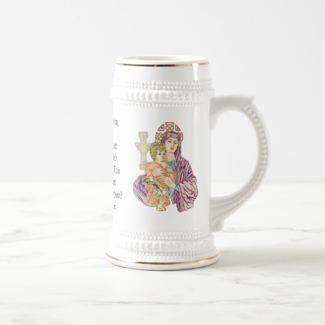 Keltisches Weihnachten Madonna Bierglas (Rechts)