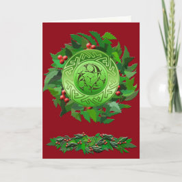 Keltisches Weihnachten Spiral mit Holly