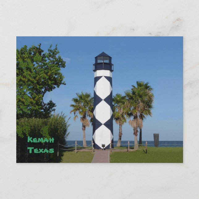 Kemah, TX Leuchtturm Postkarte - kundenspezifisch (Vorderseite)