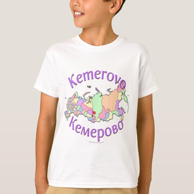 Kemerovo Russland Karte T-Shirt (Vorderseite)