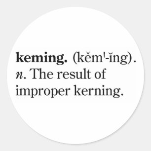 Keming Runder Aufkleber