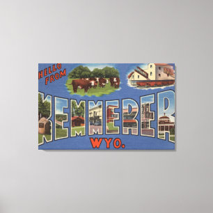 Kemmerer, Wyoming - große Buchstabe-Szenen Leinwanddruck