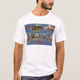 Kemmerer, Wyoming - große Buchstabe-Szenen T-Shirt