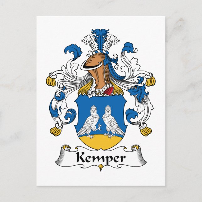 Kemper Familienwappen Postkarte (Vorderseite)