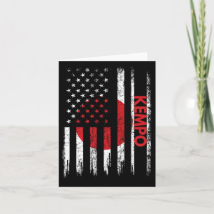 Kempo American Flag Karate Japanische Kampfkunst Karte