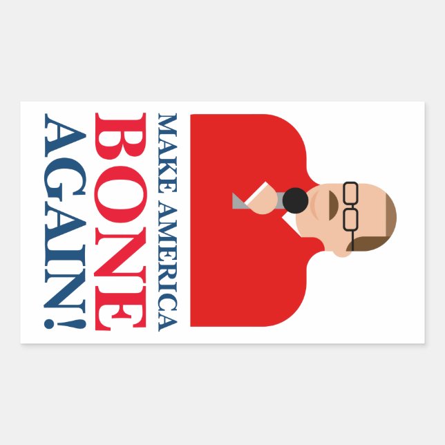 Ken Bone Stickers "Make America Bone Again" (Vorderseite)