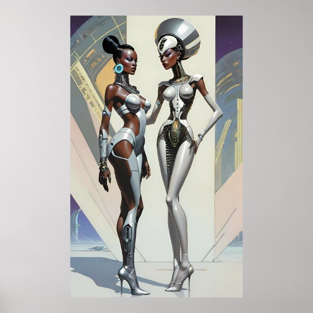 Ken Gage Afrofuturismus Drei Science Fiction Pop Poster (Vorne)