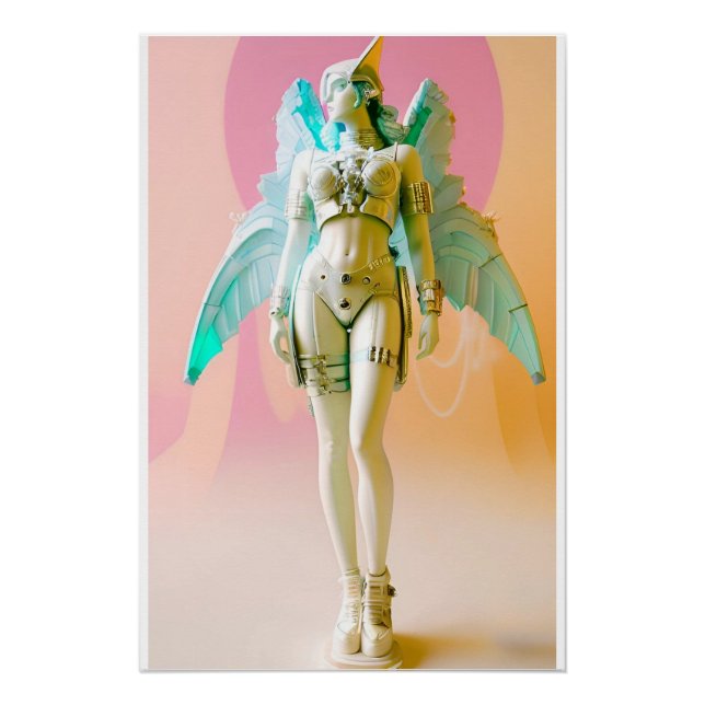 Ken Gage Future Perfect Vaporwave Engel Poster (Vorderseite)