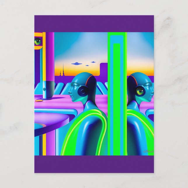 Ken Gage Future Spectrum Sci-Fi Postkarte (Vorderseite)