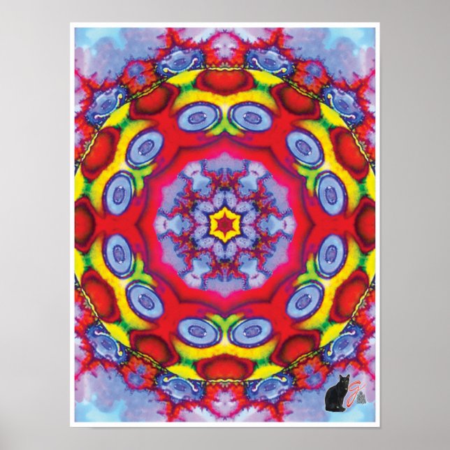 Ken Kinetic Collage Kaleidoscope Poster (Vorne)
