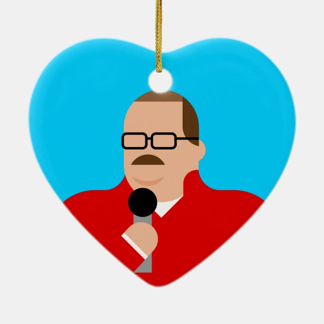 Ken-Knochen-Weihnachtsverzierungs-Herz Keramik Ornament (Hinten)