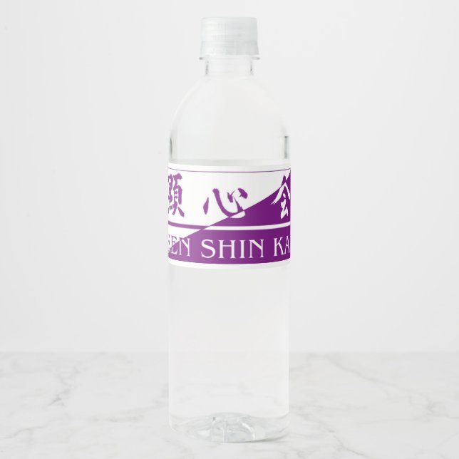 Ken Shin Kai Wasserflaschenlabel (Vorderseite)