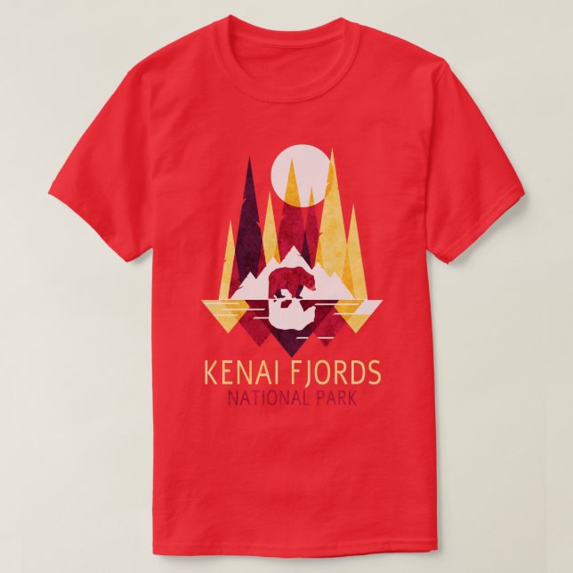 Kenai Fjords Nationalpark Alaska Backpackcamp T-Shirt (Design vorne)