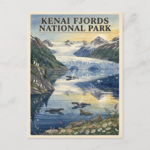 Kenai Fjords Nationalpark-Gletscher Postkarte