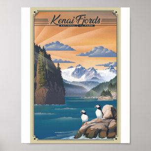 Kenai Fjords Nationalpark Litho-Kunstwerk Poster