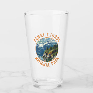 Kenai Fjords Nationalpark Retro Distressed Circle Glas