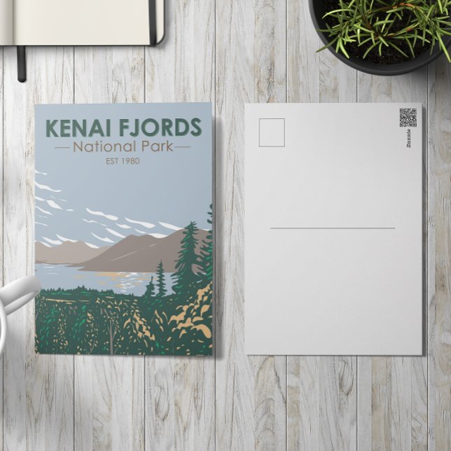 Kenai Fjords Nationalpark Skilak Vintag Postcard Postkarte (Von Creator hochgeladen)