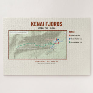 Kenai-Fjords-Nationalpark-Wanderkarte-Rätsel