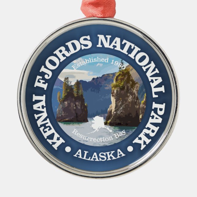Kenai Fjords NP2 Ornament Aus Metall (Vorne)