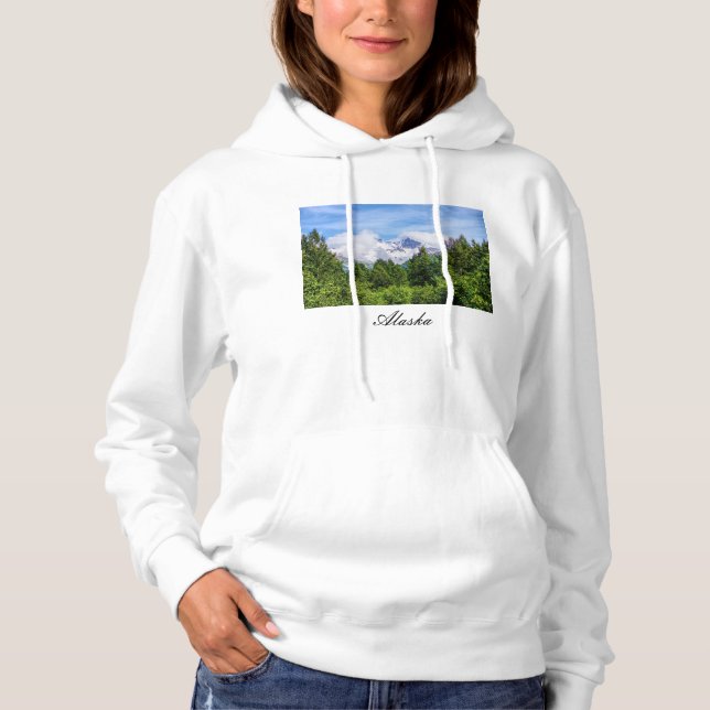 Kenai Fjords Snowy Mountains Sweat - shirt à capuc (Devant)