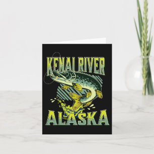 Kenai Fluss Alaska Angeln Urlaub Fischen Lover Karte