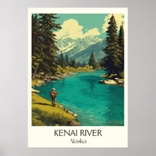 Kenai River Alaska Angeln Wildnis Poster