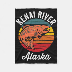 Kenai River Alaska Lachsangeln Fleecedecke