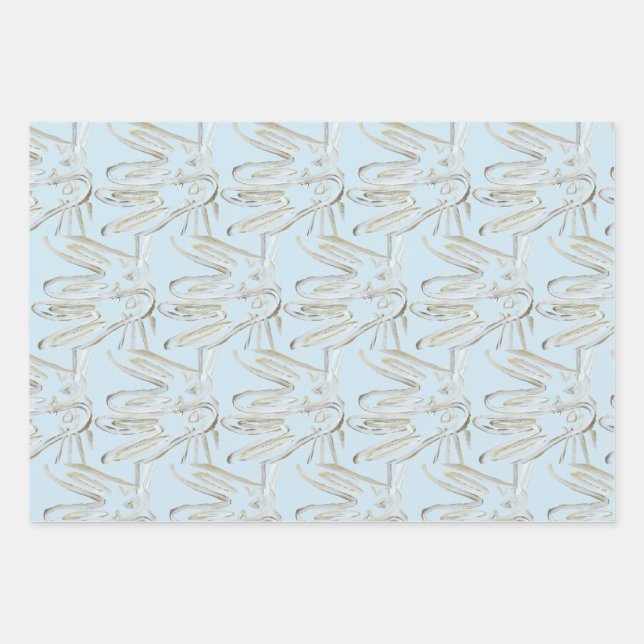 Kendall Boggs Fine Art Pale Rabbits Geschenkpapier Set (Vorderseite 2)