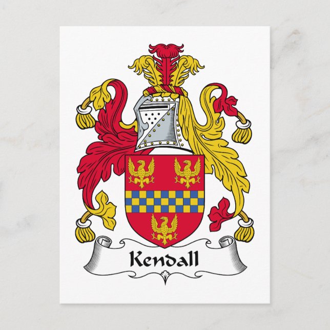 Kendall Familienwappen Postkarte (Vorderseite)
