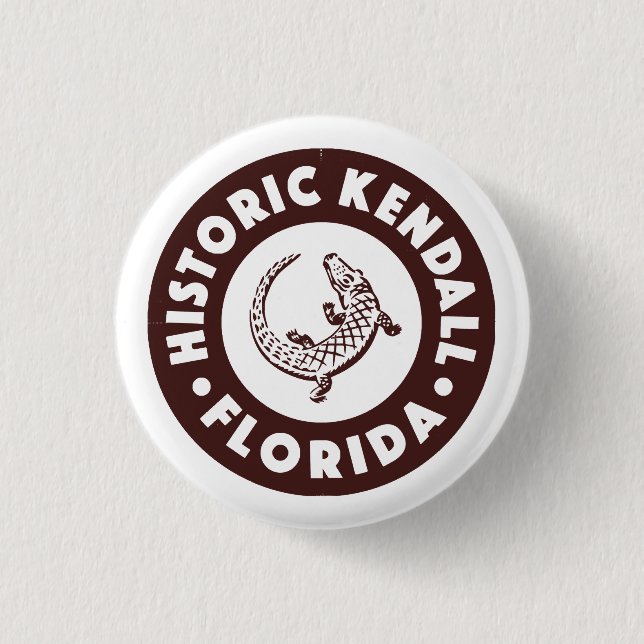 Kendall Florida Circle - Braun  Button (Vorderseite)