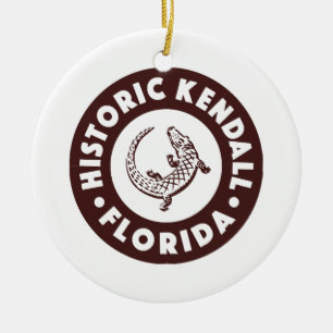 Kendall Florida Circle - Braun  Keramik Ornament