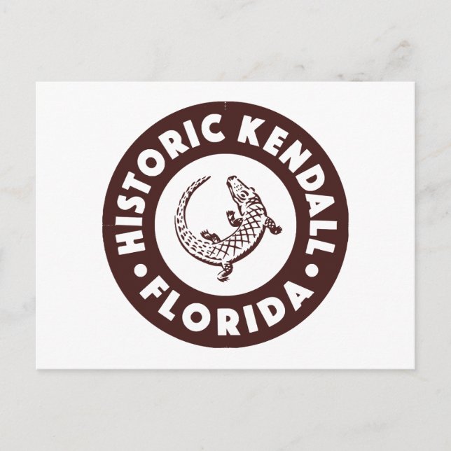 Kendall Florida Circle - Brown Feiertagspostkarte (Vorderseite)