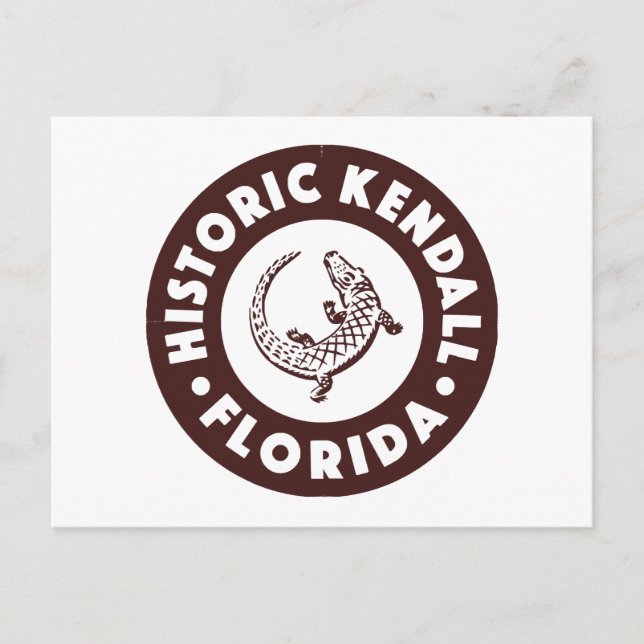 Kendall Florida Circle - Brown Postkarte (Vorderseite)