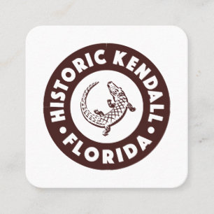 Kendall Florida Circle - Brown Quadratische Visitenkarte