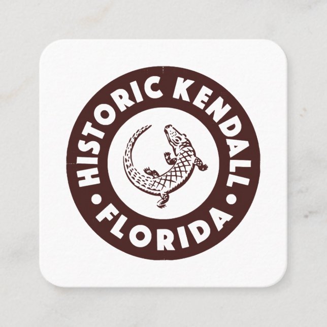 Kendall Florida Circle - Brown Quadratische Visitenkarte (Vorderseite)
