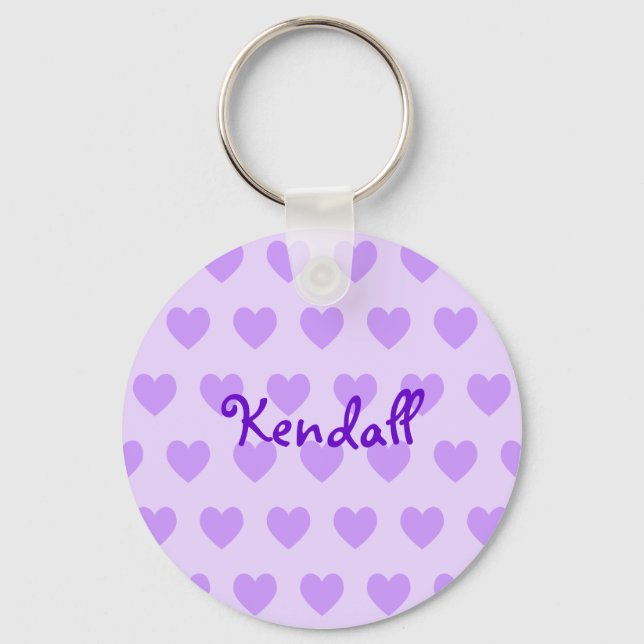 Kendall in Lila Schlüsselanhänger (Vorderseite)