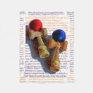 Kendama, Rot und Blau-Farbtöne Fleecedecke