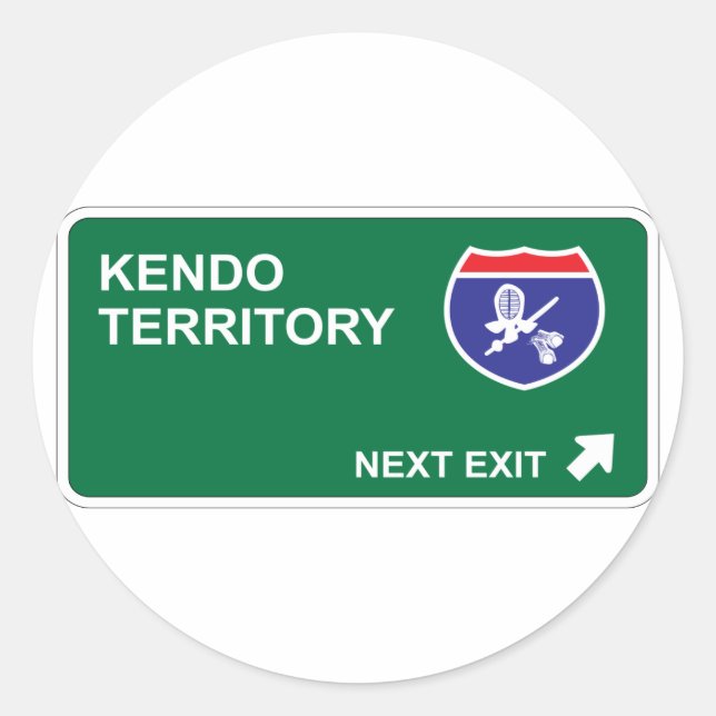 Kendo Next Exit Runder Aufkleber (Vorderseite)